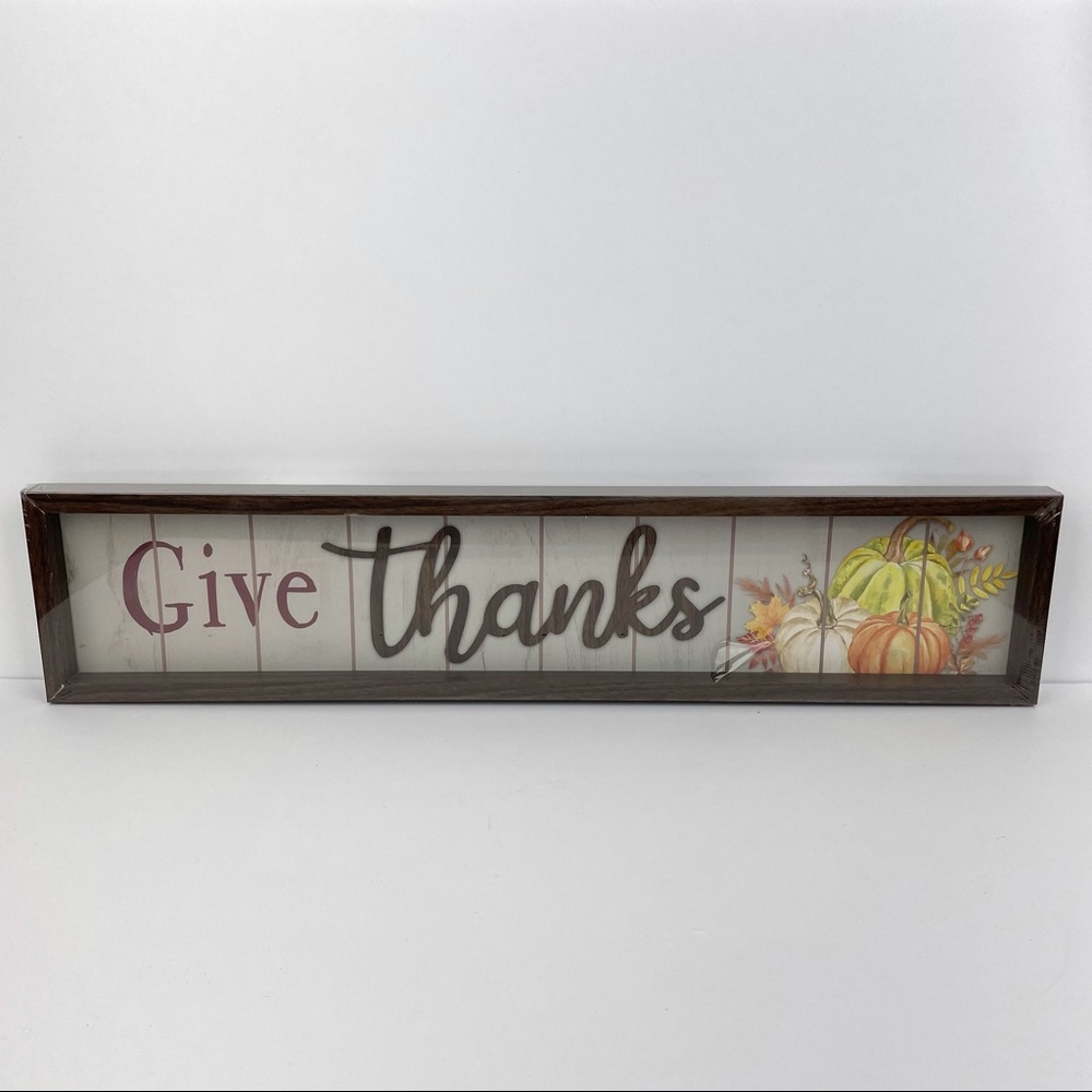 GIVE THANKS Hanging Sign/ shelf sitter